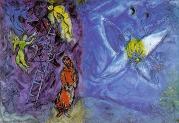 El sueño de Jacob contemporáneo Marc Chagall Pinturas al óleo